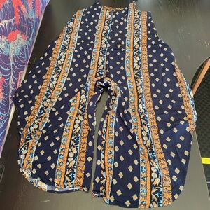 Stylish Navy and Orange Jumpsuit